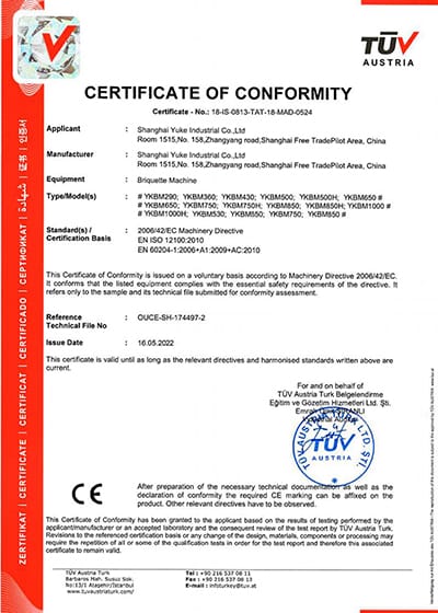 CE(YKBM-Briquette Machine)