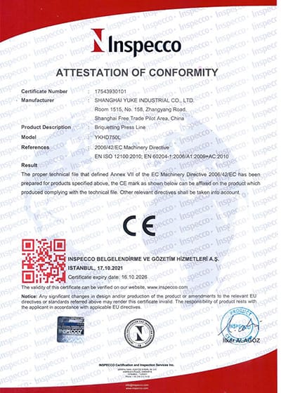 CE(YKHD-Briquette Machine)